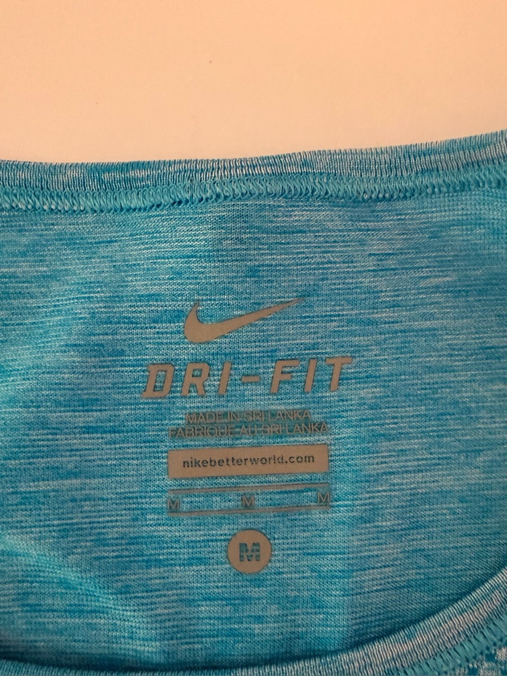 Nike Dri-FIT Women’s Running Short Sleeve Athletic Top Blue Heather Size Medium - Picture 5 of 6